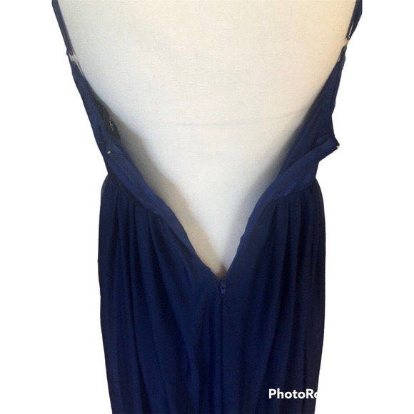 Cocktail Formal Sequin Full Length DRESS ROYAL BLUE SZ 3 $200 Read - Picture 8 of 13